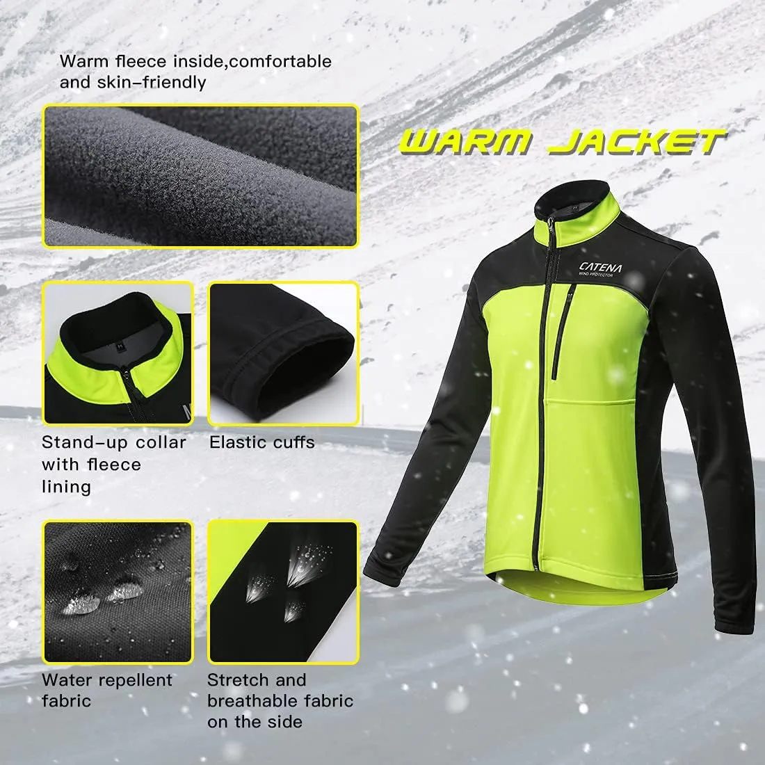 Womens Windproof Fleece thermal Jacket Running Cycling Sports Bicycle Jackets, Warm Windbreaker Coats For Women