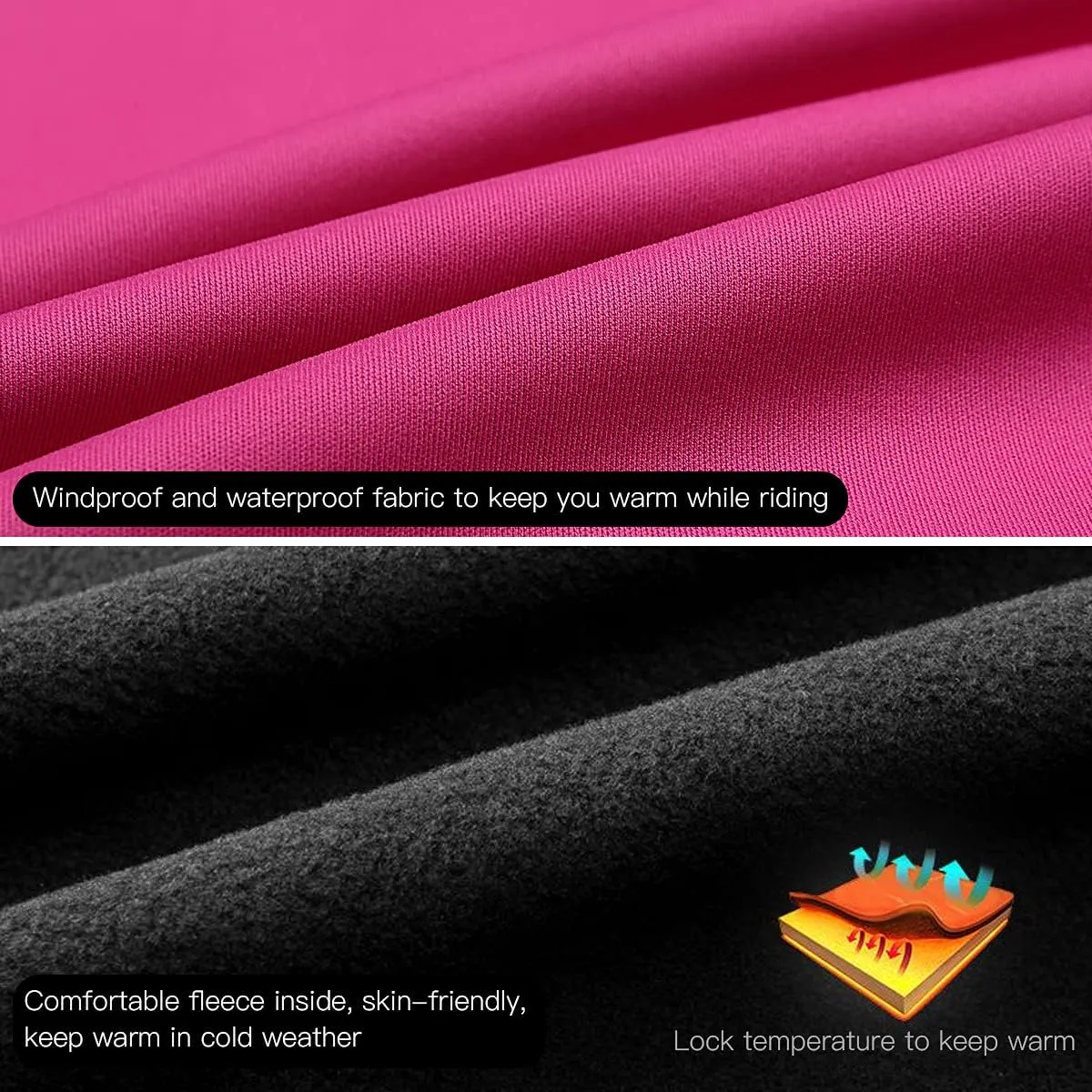 Womens Windproof Fleece thermal Jacket Running Cycling Sports Bicycle Jackets, Warm Windbreaker Coats For Women