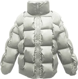 Women's Winter Coat Puffer Thicken Padded Down Jacket Outdoor Shearling Quilted Warm Casual Zipper 2024 Trendy Parka Outwear
