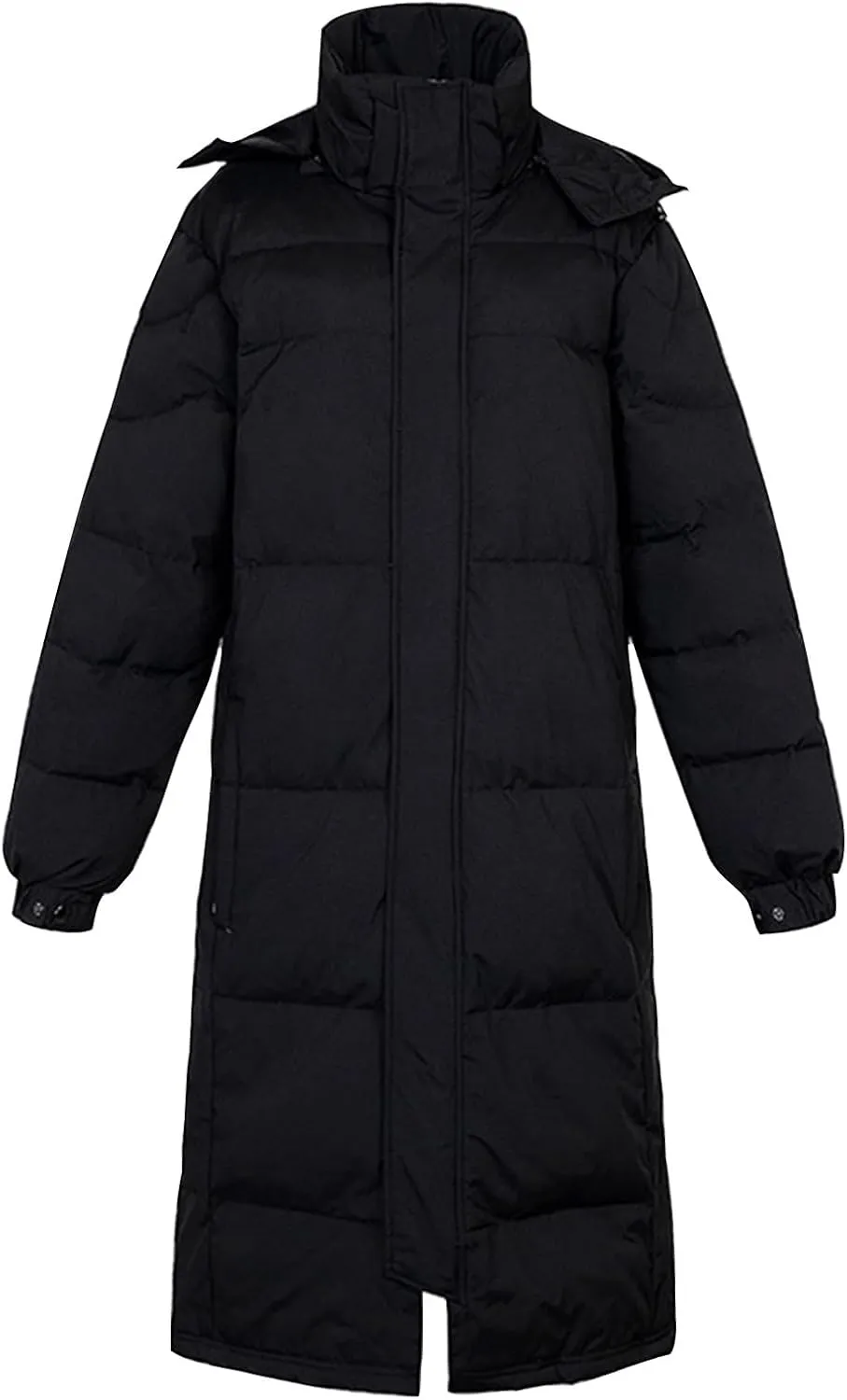 Women's Winter Puffer Coats Long Warm Full Zip Hooded Down Jacket Hooded Quilted Parka Coat Outerwear With Pockets