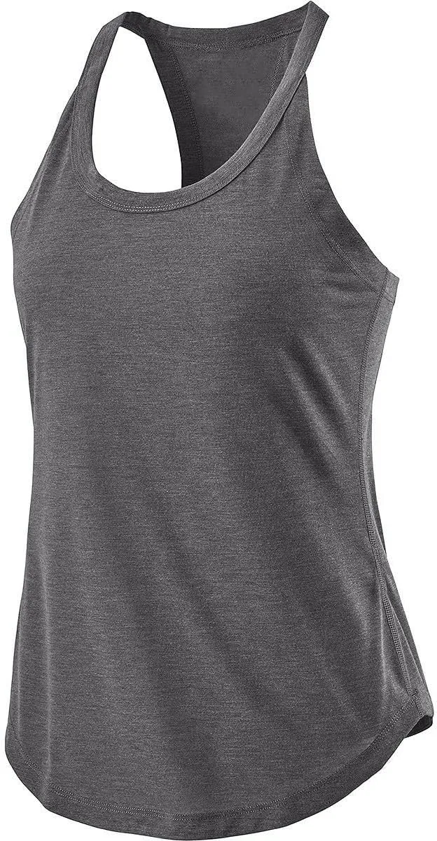 Women's Workout Tops Racerback Sleeveless Loose Fit Tank Tops Athletic Running Yoga Shirts Exercise Gym Clothes