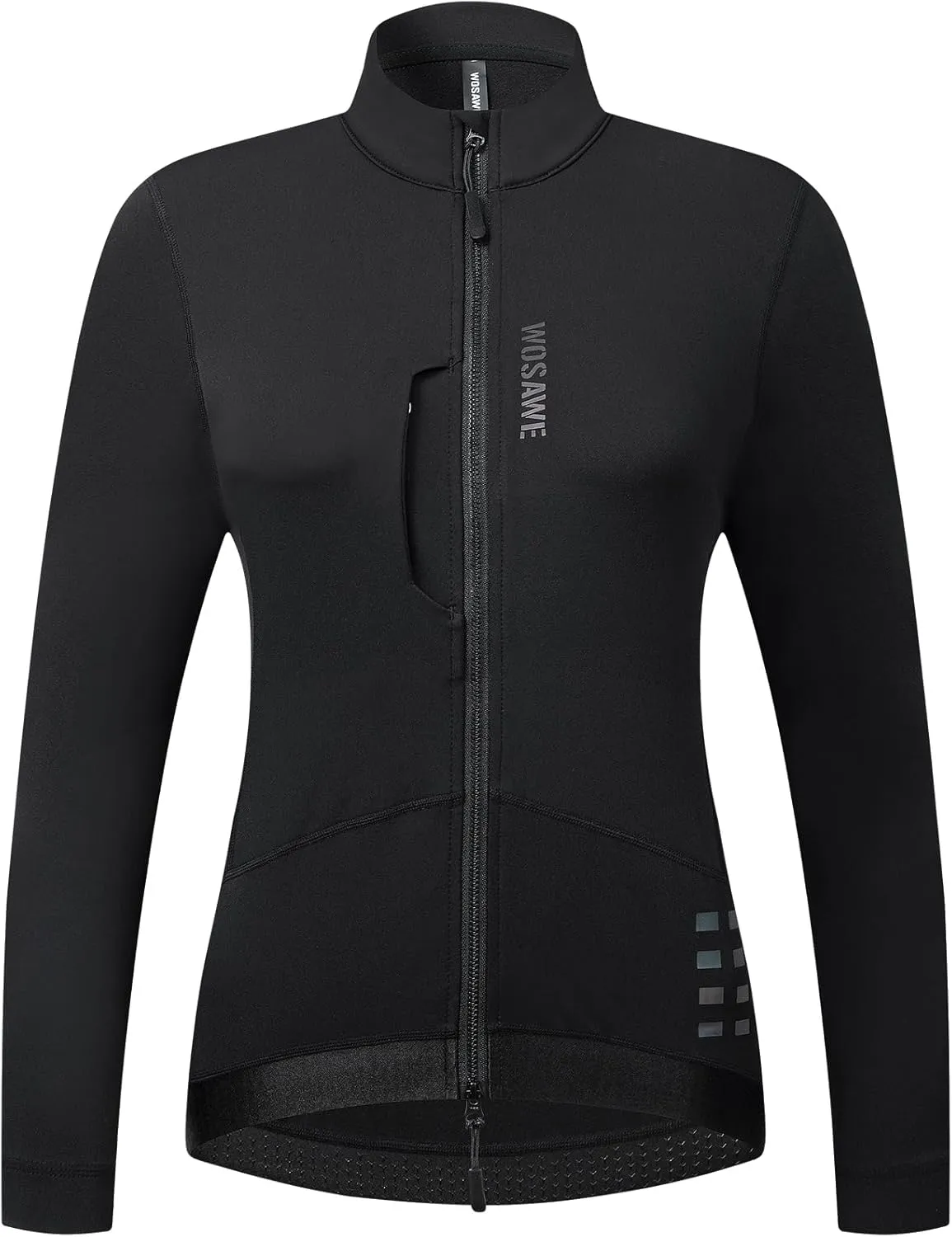 WOSAWE Women Winter Cycling Jacket Thermal Fleece Warm Bike Vest Breathable Sports Outerwear