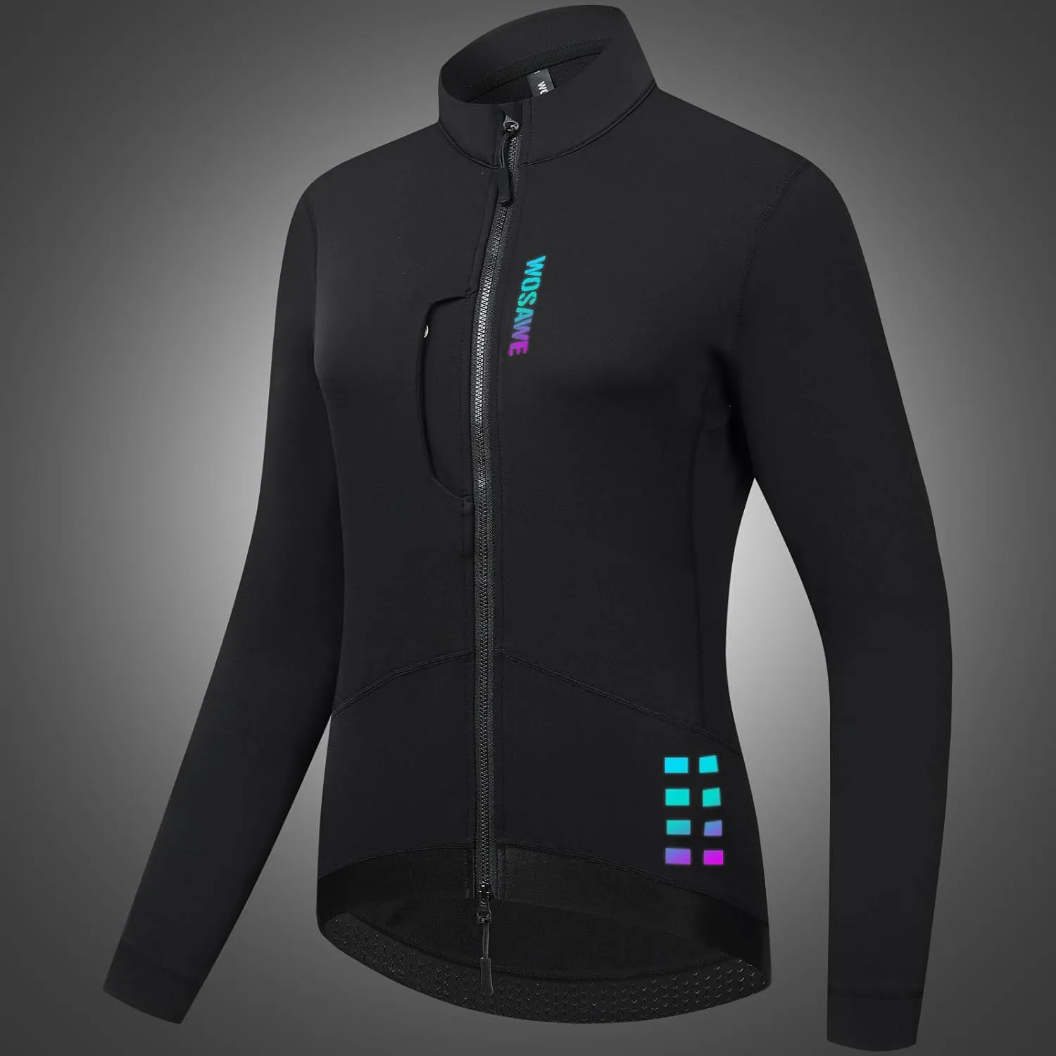 WOSAWE Women Winter Cycling Jacket Thermal Fleece Warm Bike Vest Breathable Sports Outerwear