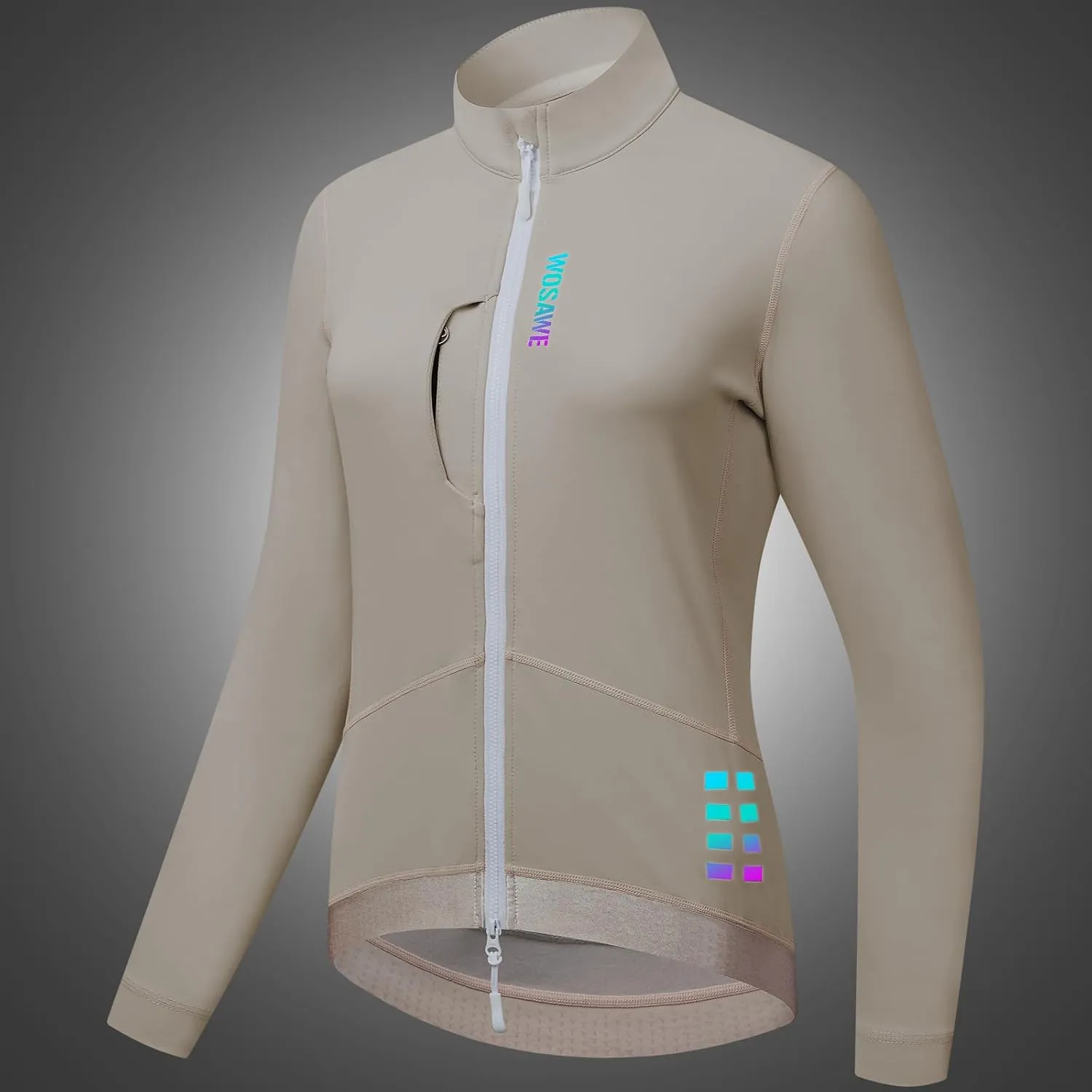 WOSAWE Women Winter Cycling Jacket Thermal Fleece Warm Bike Vest Breathable Sports Outerwear