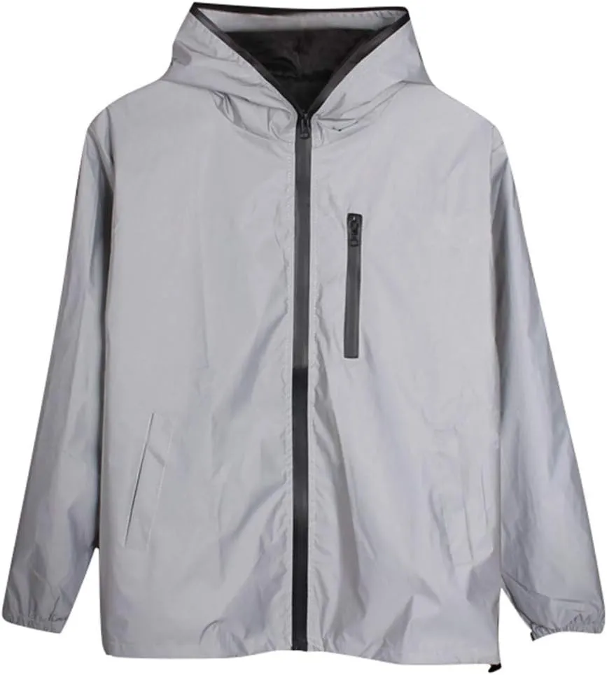 Ymosrh Women's Winter Jackets for Men Reflective Jacket Men/Windbreaker Hooded Streetwear Coat Mens