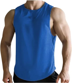 Zeiyignr Workout Tank Tops for Men Quick Dry Gym Fitness Tanks Muscle Bodybuilding Sleeveless Shirt Athletic Running Tank Top