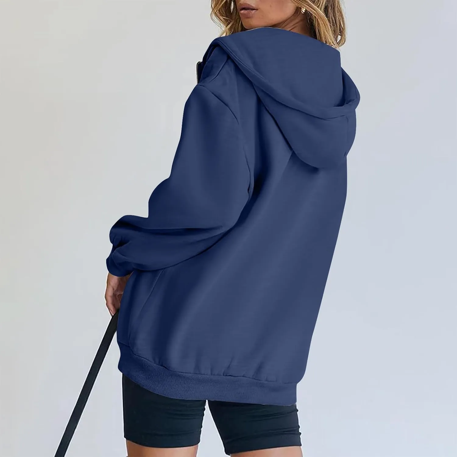 Zip Up Hoodie Women Oversized Y2k Jacket Lightweight Fall Jackets Streetwear Hoodies Long Sleeve Sweatshirts