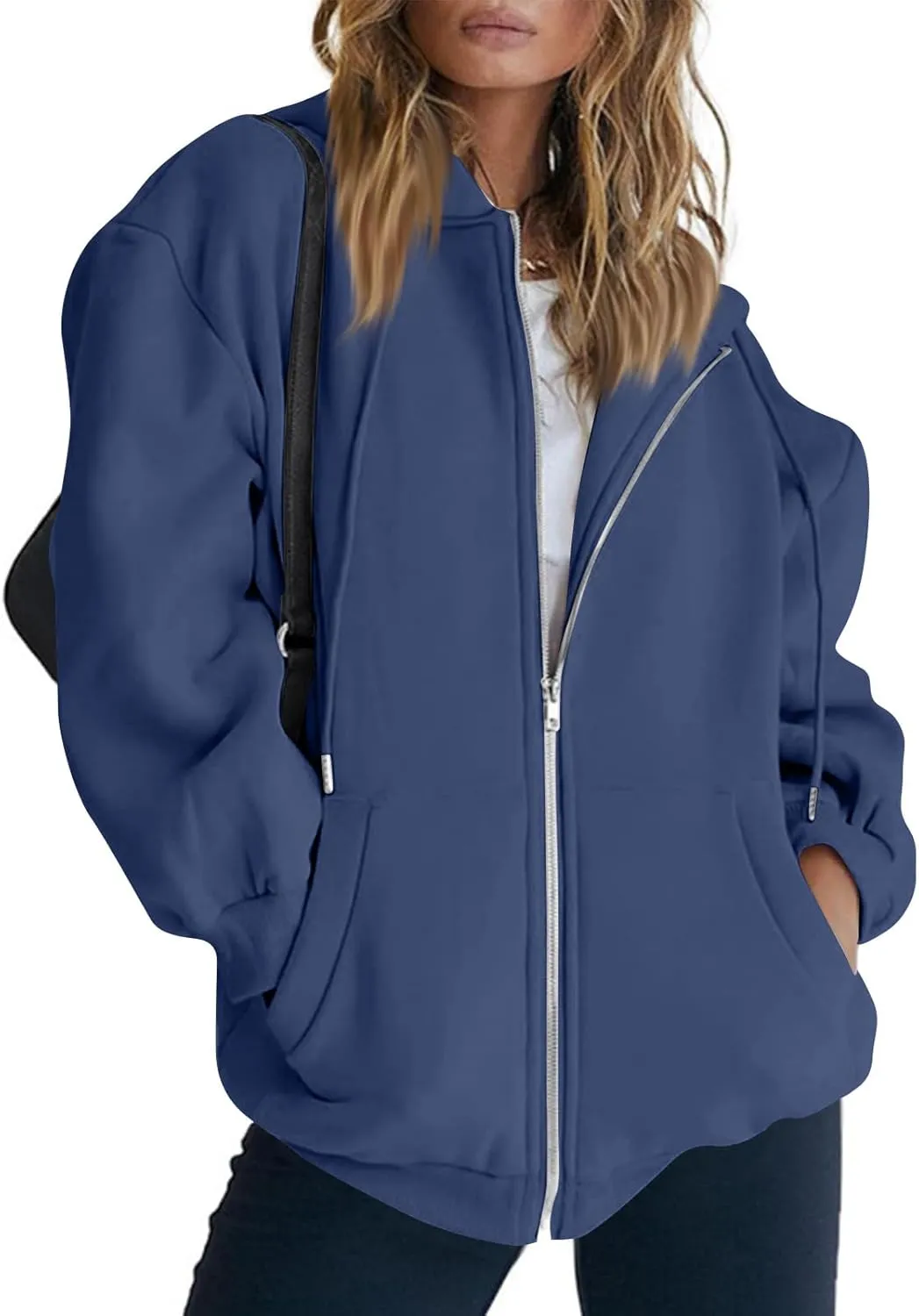 Zip Up Hoodie Women Oversized Y2k Jacket Lightweight Fall Jackets Streetwear Hoodies Long Sleeve Sweatshirts